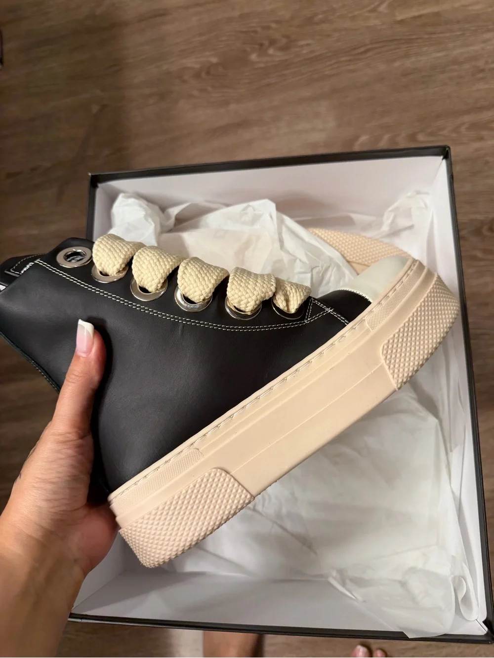 NWT Cristian Zerotre Calipso 300 Platform Sneakers Black EU 37 / US 6.5-7